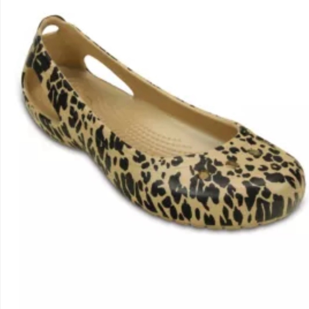 CROCS Kadee Leopard Print Women's Ballet Flats Size 7